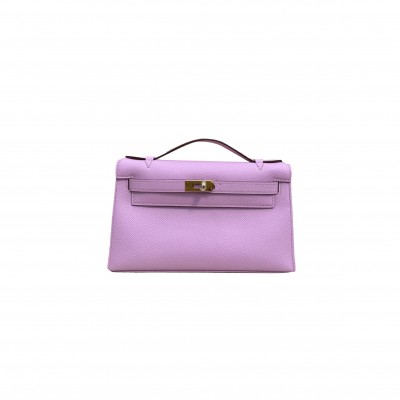 HERMES MINI KELLY FIRST GENERATION EPSOM MALLOW PURPLE (22*14*7cm) 